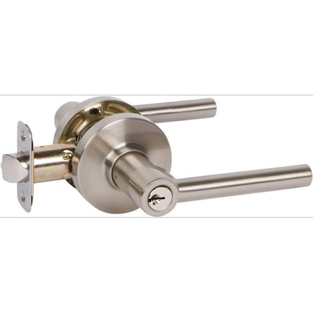 Delaney Hardware RD Series Contemporary Style Satin Nickel Straight Entry Door Handle D50501